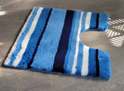  Streetlife Royal Blau WC-Vorleger mit Ausschnitt 55x55cm. Florhöhe: 20mm.  