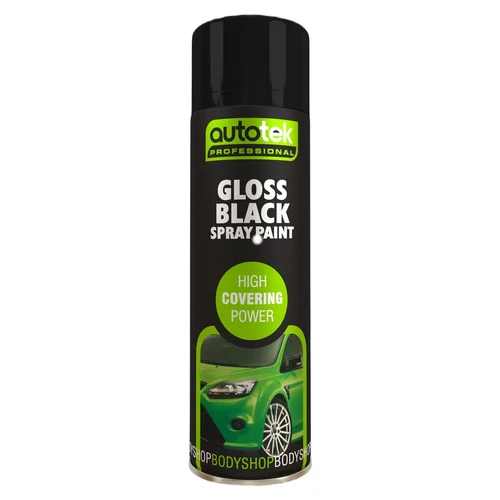AutoTek Car & Home Gloss Black Multi-Purpose Aerosol Spray Paint 500ml