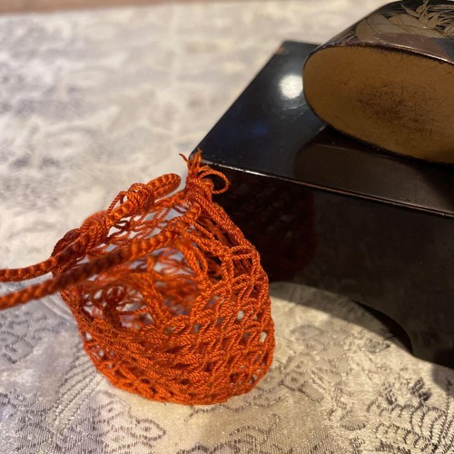Japanese Vintage Pill case Inro 30cm x 40cm x 20cm with knitting bag and Box - Picture 6 of 7