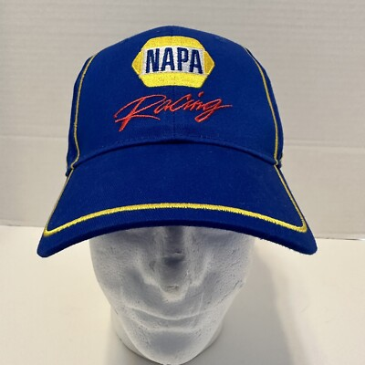 #ad Nascar Napa Racing Michael Waltrip Blue amp; Gold #55 MWR Hook amp; Loop Ball Cap Hat $9.75