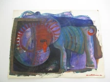 CASTELLANO  PAINTING CUBIST CUBISM CREATURE SURREALISM MODERNISM EXPRESSIONISM