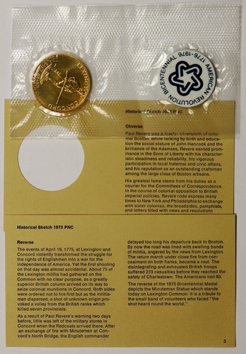 1975 American Revolution Bicentennial Medal First Day Cover - Picture 3 of 3