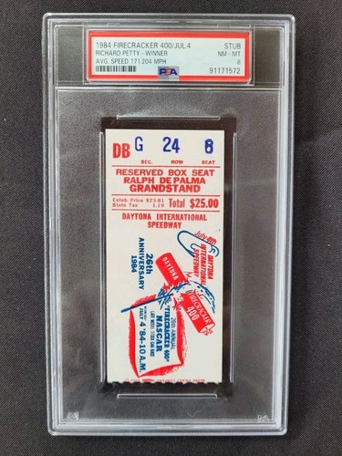 1984 NASCAR Daytona Firecracker 400 Program/Ticket (PSA), Richard Petty Win #200 - Picture 4 of 16