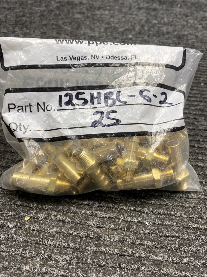 Lot of 25 Parker Type 125HBL-6-2 Brass Hose Barb 3/8" To 1/8" MNPT - Image 4 of 4