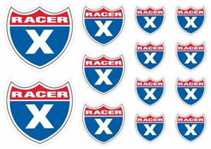 Racer X Decal  Set Sticker  Vinyl Graphic Logo  Adhesive Kit  