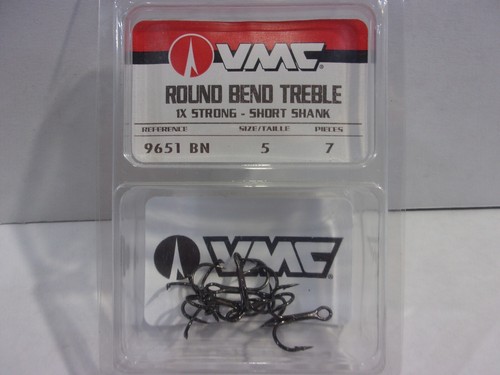 VMC Round Bend Treble 1x Strong hooks Short Shank 7 per choose your size! NIP - Picture 5 of 6