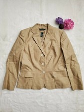 Ralph Lauren Women's Pre-owned 3 button down Beige Blazer Sz 10P