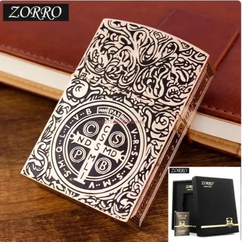 Authentic ZORRO 912 Retro Waterproof Metal Armor Constantine Kerosene Lighter