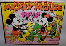 Vintage Mickey Mouse Pop-Up Colorforms Play Set No.4100 High Grade Unused ART