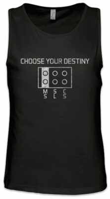 Choose Your Destiny Herren Tank Top Plug Nerd Geek Fun Msc SLS