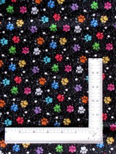 Dog Pawprints Dots Fabric By The Yard Diva Pups Cotton by Henry Glass Co