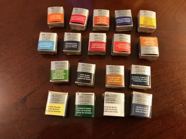 WINSOR & NEWTON Winsor and Newton Professional Artist Half Pan Water Colours- listing 2 of 2