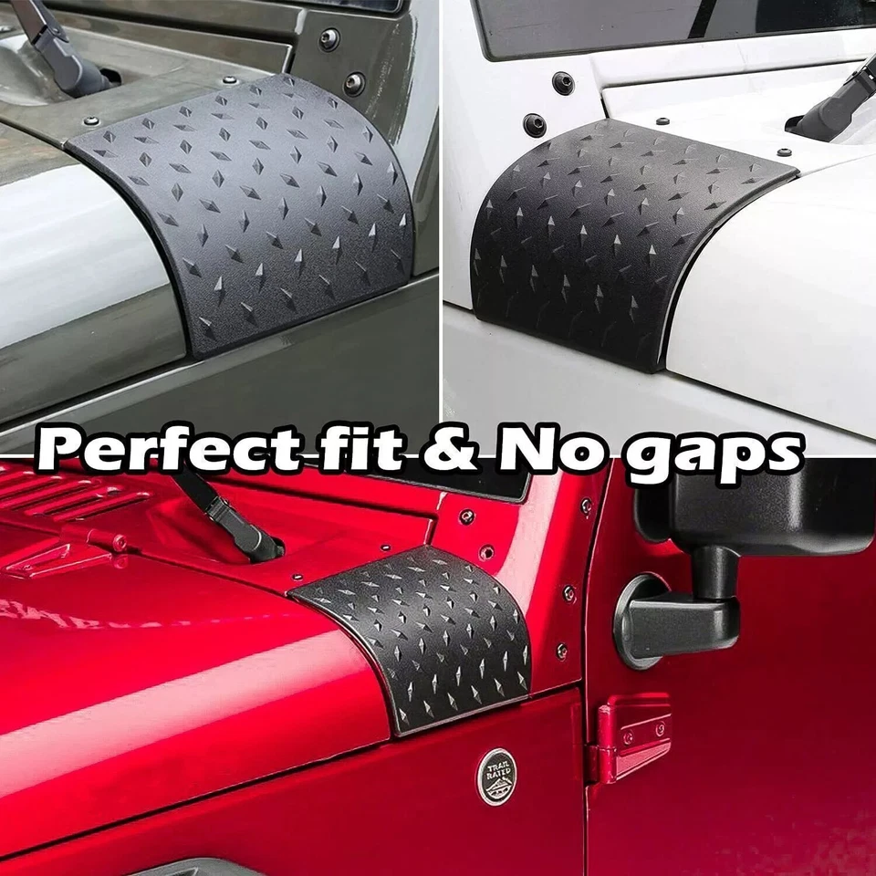 Pair Black Body Armor Plate Side Cowl Cover Fit For Jeep Wrangler JK 2007-2018 Foto 2 de 4