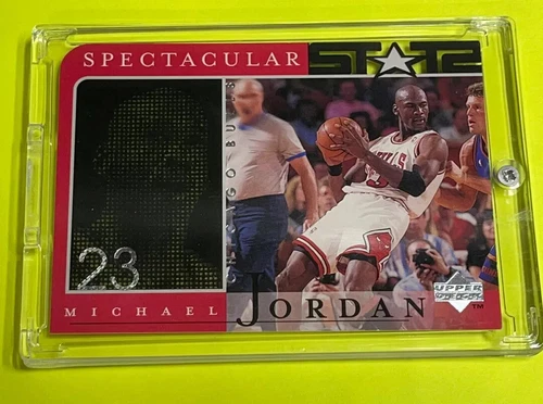 Michael Jordan Card 90'S UPPER DECK SP AUTHENTIC DIE CUT INSERT BULLS JERSEY #23