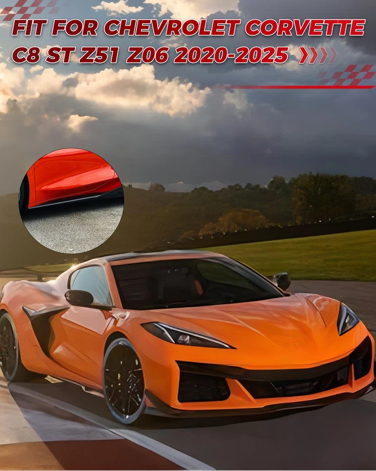 Real Carbon Fiber Side Skirt for Corvette C8 Z51 Stingry Z06 2020-2025 Bodykit - Image 2 of 4