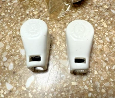 2 USA MADE Millen Ceramic Plate / Grid Caps Porcelain 3/8" For 807 6146 1625 etc