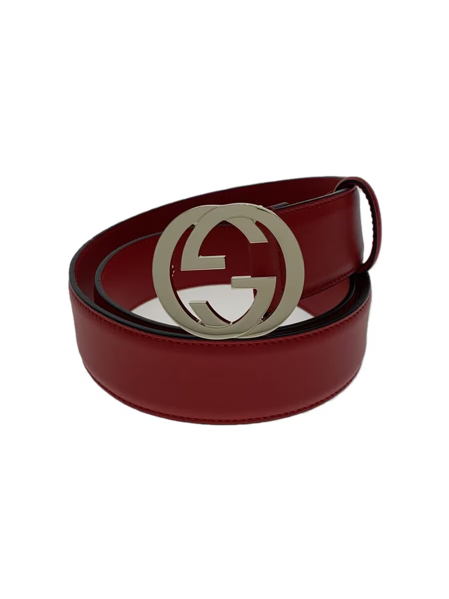 GUCCI Interlocking G Belt in Red Leather for Women, 546386