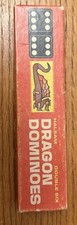 Vintage Halsam Dragon Dominoes, No. 622, Double Six, 28 Pieces Wooden