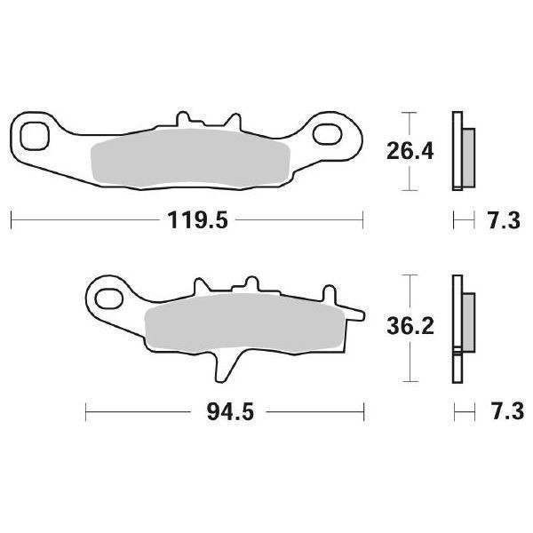 Suzuki Rm Rb 85 BremsbeläGe Sbs 726 2005-2012 Carbon Silber 65672602-image