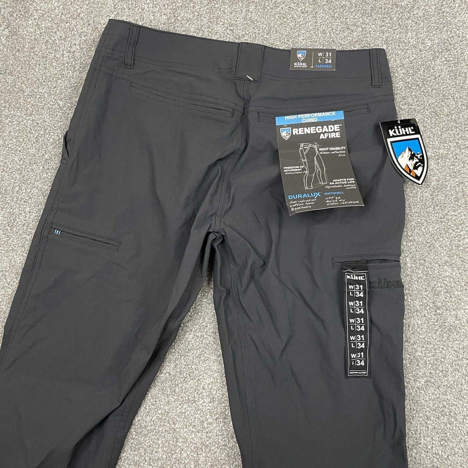 Kuhl Renegade Afire Pants 31x34 Gray Chino Outdoor Hiking Performance Tapered
Opens in a new window