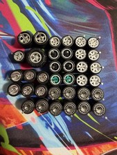 1/64 Diecast Wheels  Rubber Tires 18 Car Sets Real Riders, 1 Staggered
