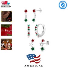 3 Pairs St Patrick's Day Earrings for Women, Trendy Small Gold Plated Hypoall...