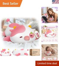 Machine Washable 13-Inch Strawberry Cow Plush Toy - Ideal for Kids Rooms Gifts