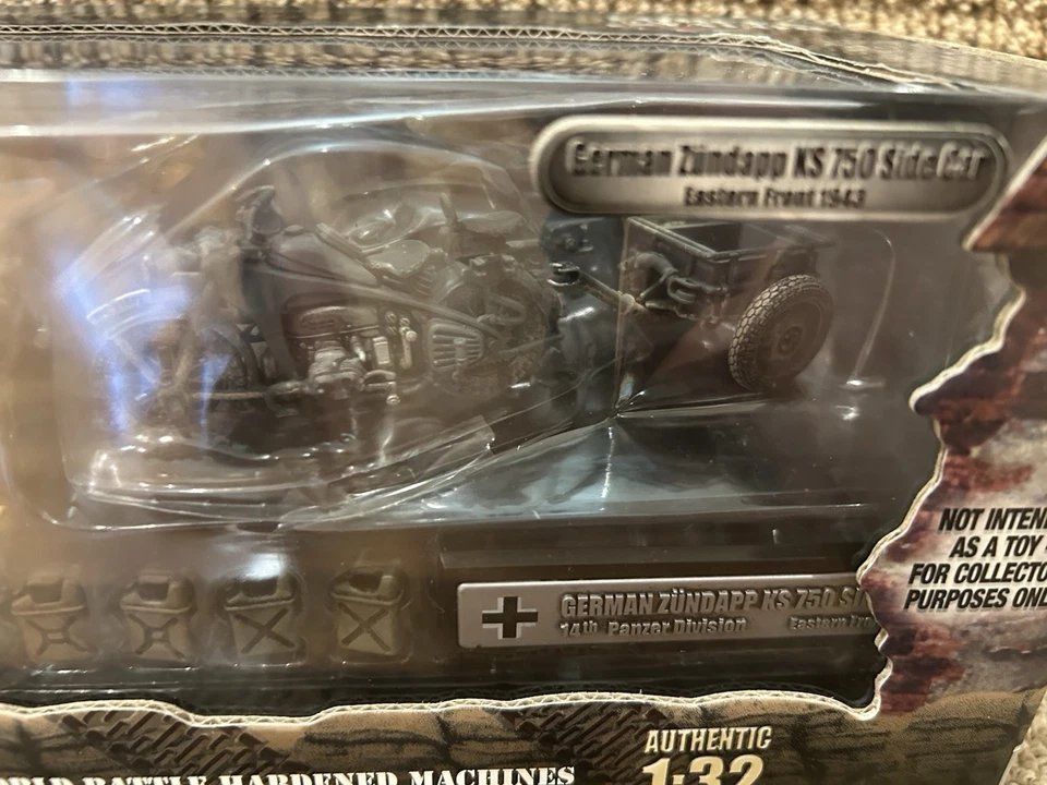 Unimax Forces of Valor 1:32 German KS750 Zundapp Side Car E. Front 1943 No 82006 - Image 3 of 4