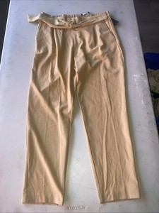 New Massini Tan Stretch Ankle Pants Womens Size M