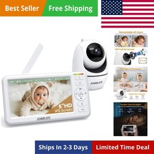 5" HD Video Baby Monitor with Camera and Audio - No WiFi, 48H Battery Life,72...