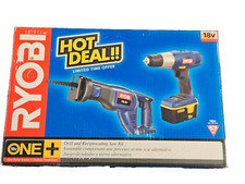 Ryobi One P836 Drill and Reciprocating Saw Kit NEW SEALED