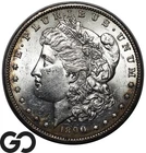 1890-S Morgan Silver Dollar Coin, Choice Unc Toner