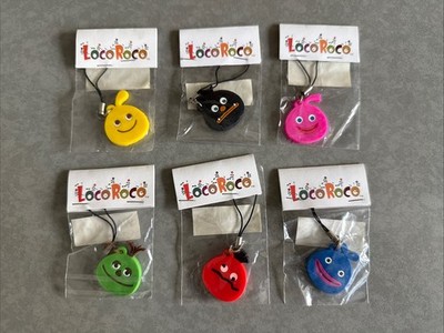 Loco Roco PSP Promo Charm Danglers   Complete Set of All Six Colors   Rare