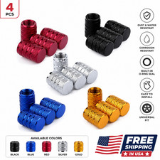 4pcs Aluminum Tire Valve Stem Caps Dust Covers Universal Car Bike Motorcycle