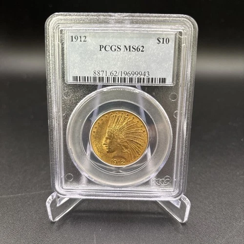 1912 $10 Indian Head PCGS MS62 - 19699943 Beautiful Rare Coin.