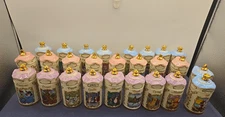 Vintage 1995 Lenox Disney Porcelain Spice Jar Collection 24 Jar Set No Rack