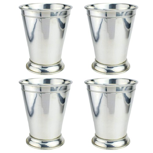100% Pure Copper Mint Julep Cup with Pure Silver Plate (Set of 4) - Picture 2 of 6
