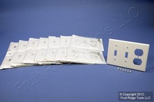 Leviton 88021 White 3-Gang Toggle Duplex Plastic Standard Wallplate Cover 15pcs