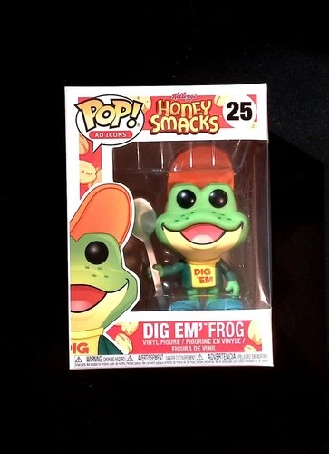 Dig Em' Frog Funko Pop! 25 Honey Smacks Sugar Cereal AD Icons box dmg Protector