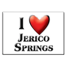 Jerico Springs, Cedar County, Missouri - Fridge Magnet I Love Souvenir Usa