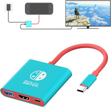 Switch 2 Dock, Portable TV Docking Station with 4K 60Hz HDMI Travel Adapter