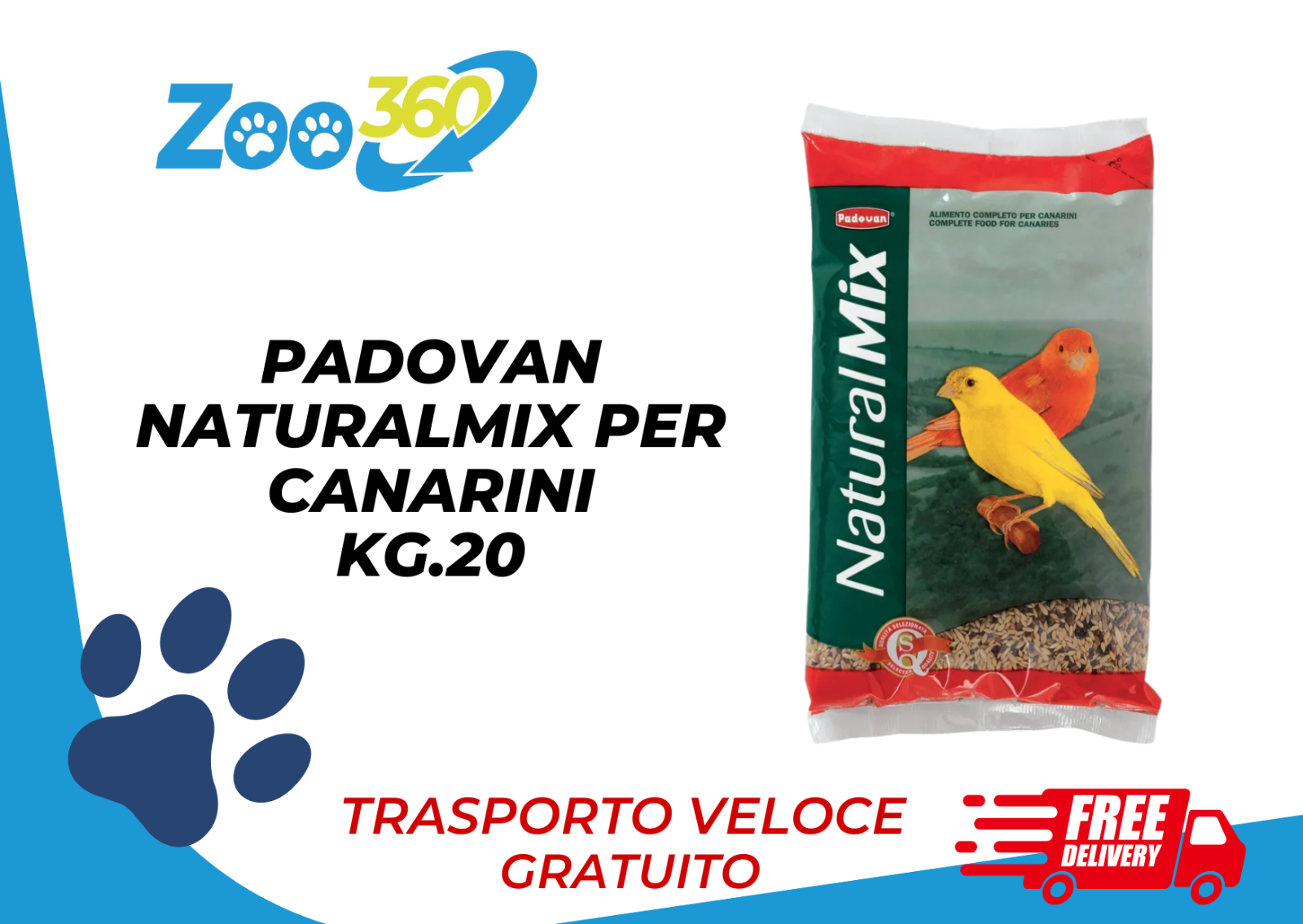 NATURALMIX CANARINI KG.20 + TRASPORTO GRATUITO