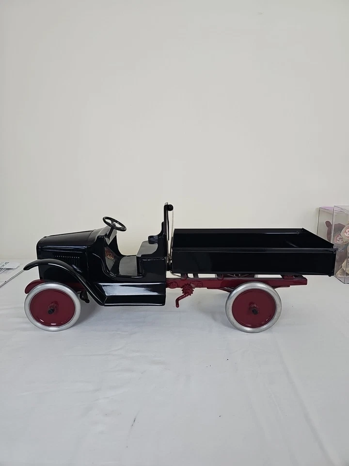 1920's BUDDY L PRESSED STEEL DUMP TRUCK CRANK CHAIN LIFT  *** NICE ***,Restored - Image 4 of 4