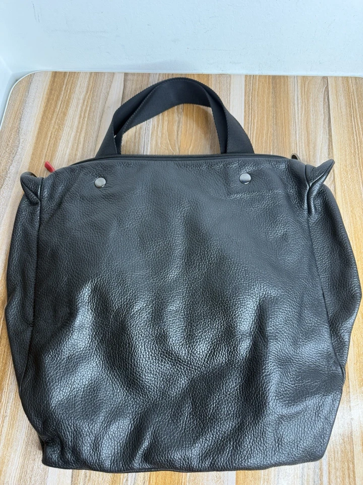 Mandarina Duck Mujer Bolso de Mano Bolso de Hombro Cuero Negro Guijarro Bolso de Mano Foto 2 de 4