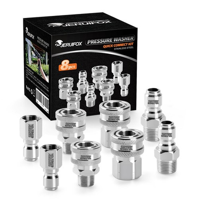 #ad Pressure Washer Quick Connect Kit Stainless Steel Pressure Washer Hose Adapt... $29.72