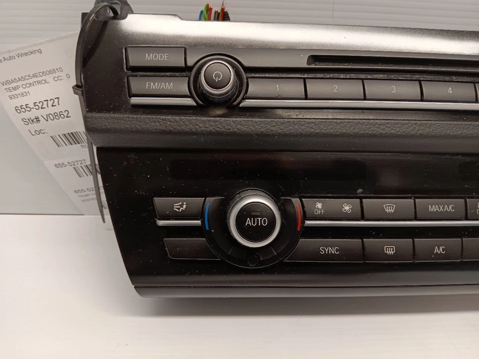 11-16 BMW F10 535i 528i Front Temperature Climate Control Panel Button  - Image 4 of 4