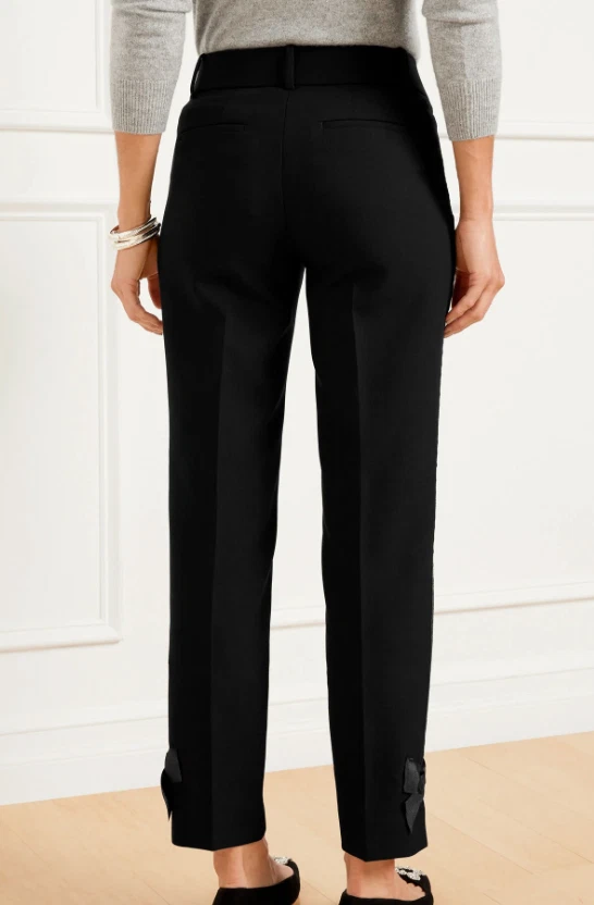 NWT Talbots Black Southampton Pants STRAIGHT LEG TAILORED STRETCH High Rise 18W - Image 3 of 3