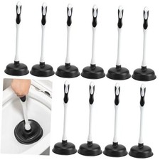 Toilet Plunger Bulk with Plastic Handle 16.54 x 5.71 Inches Rubber 10 Black