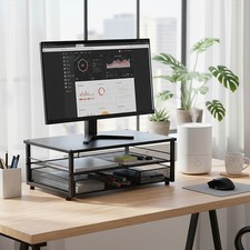 Printer Computer Desktop Monitor Stand Laptop TV Display Screen Riser Shelf NEW