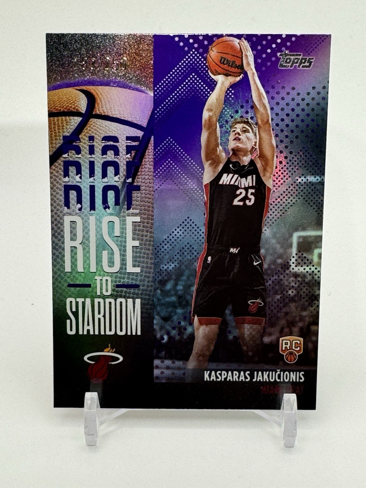 2025-26 Topps Basketball Kasparas Jakucionis Rise to Stardom #RTS-20 Purple /250